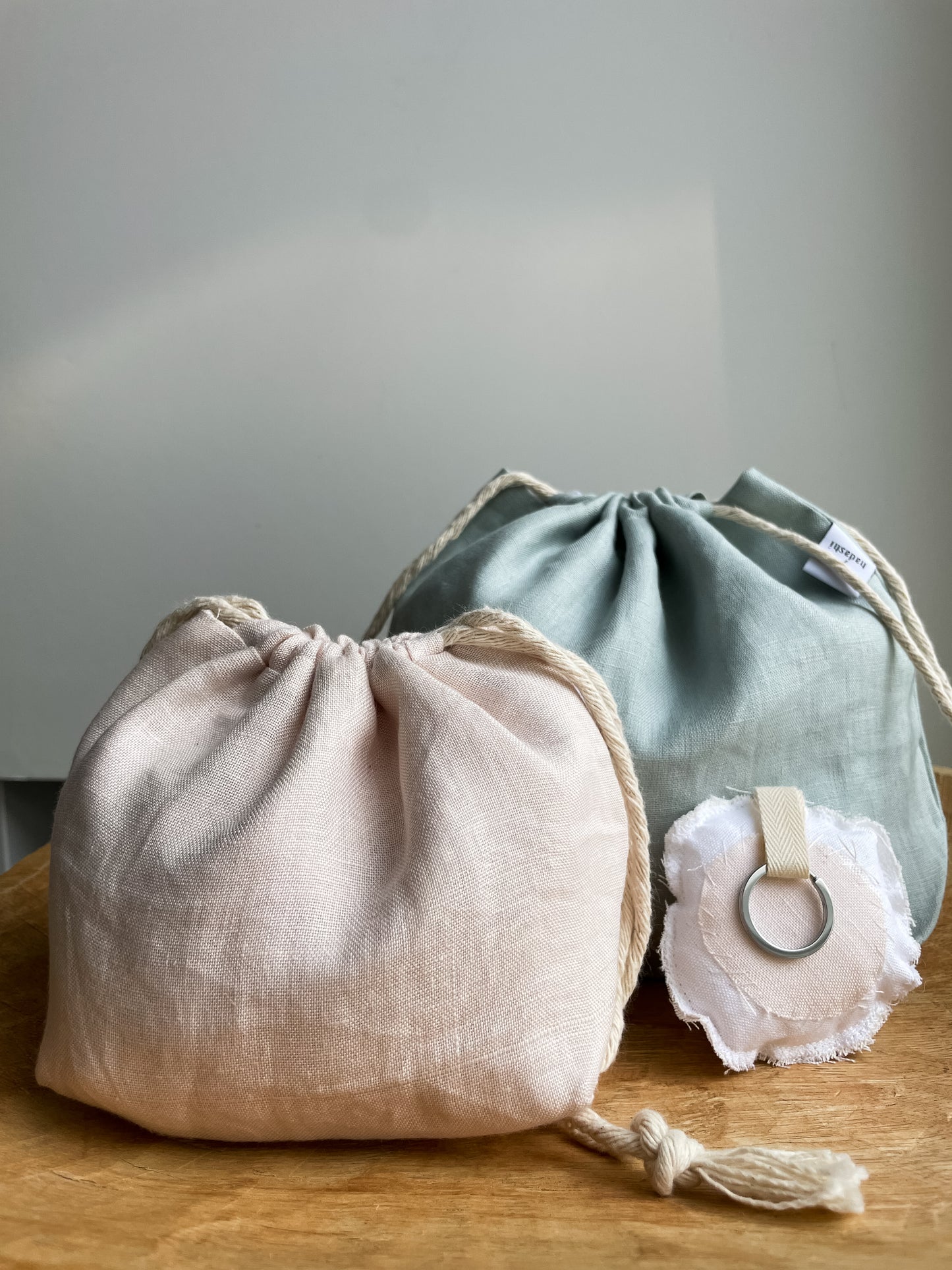 Linen lover Starter box (large+small) Green and pink
