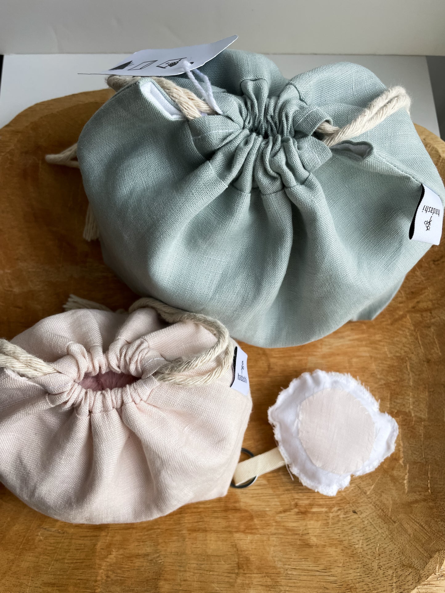 Linen lover Starter box (large+small) Green and pink